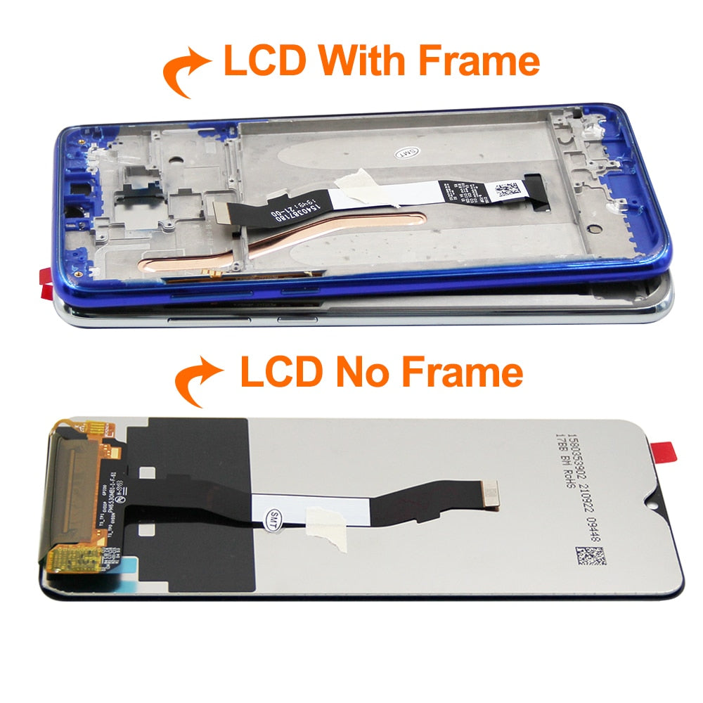 6.53'' Original Display with Frame for Xiaomi Redmi Note 8 Pro 2015105 M1906G7I Lcd Display + Touch Screen Digitizer Assembly