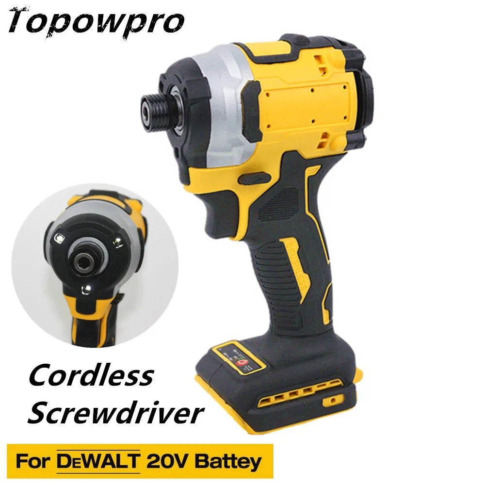 Brushless Electric Screwdriver Cordless 1/4" Driver  Impact Drill Repair Hex Wrench For DeWALT 18-20V Battery Power Tools
