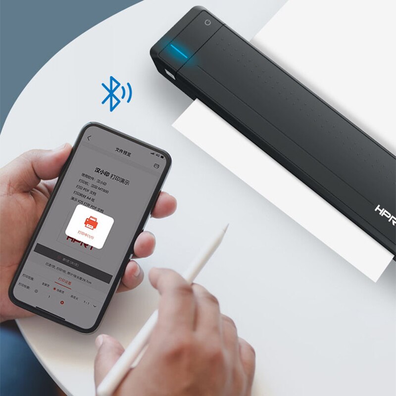New Bluetooth Portable printer HPRT MT800 support normal A4 size Paper mobile printing for business documents contract files