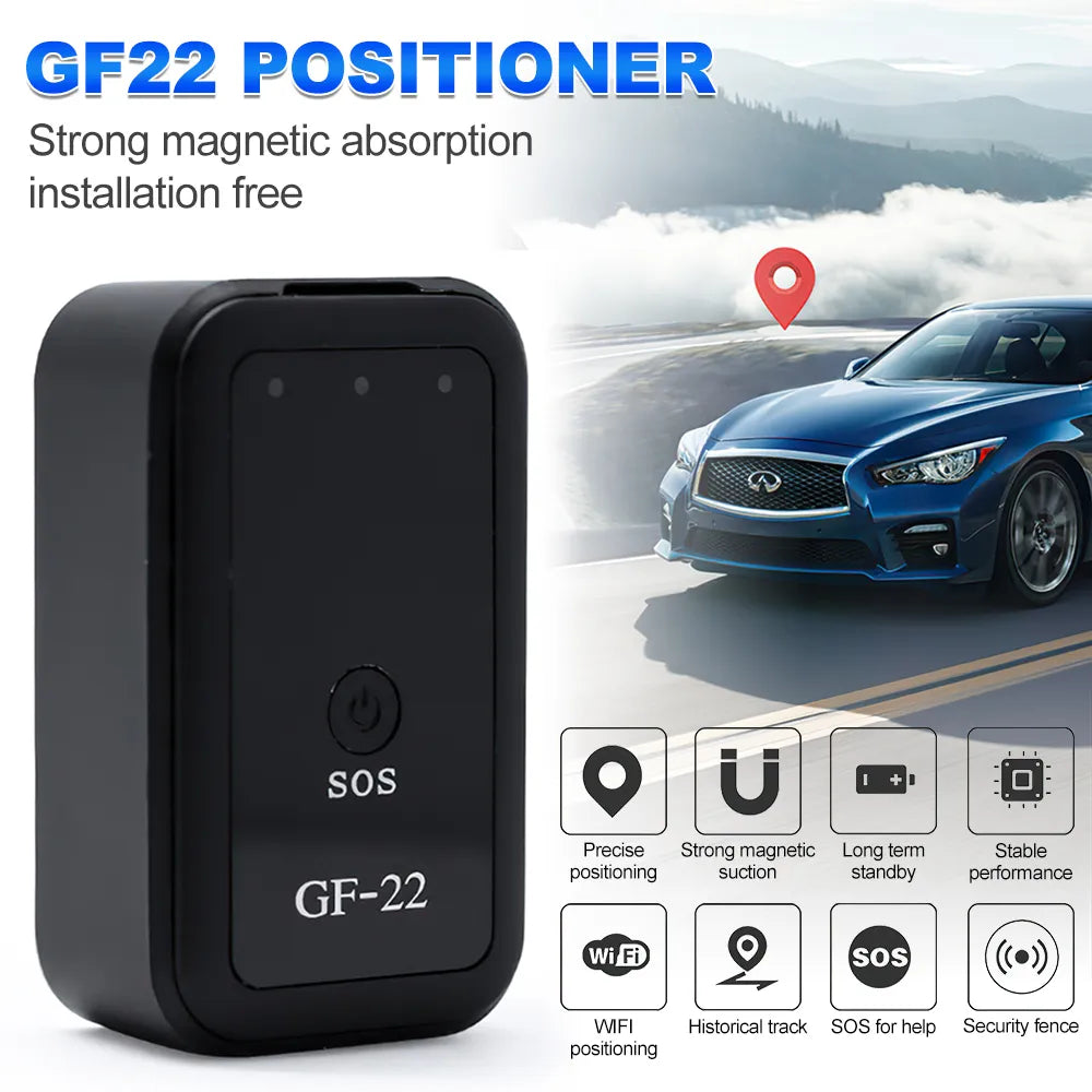 GF-22 Portable GPS Tracker Magnetic Mini Real Time Vehicle Tracking Locator Device Car GSM GPS Locator SOS Anti-Lost Device