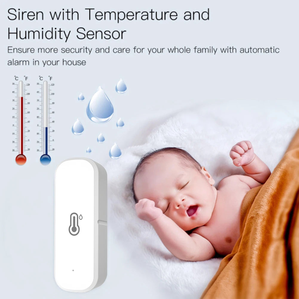 Tuya Zigbee Temperature Humidity Sensor SmartLife Remote Monitor For Smart Home Workwith Alexa Google Home Tuya Zigbee Hub Need