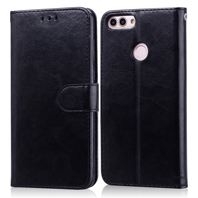 For Huawei P Smart Case FIG-LX1 Soft Leather Wallet Flip Case For Huawei P Smart 2018 Case FIG-LX1 5.65 inch Case Coque Fundas