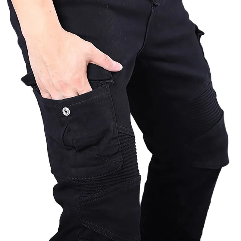 New Outdoor Riding Motorcycle Jeans Spring Summer Autumn Motorcycle Pants Classic Drop-resistant Pants With Protective Gear