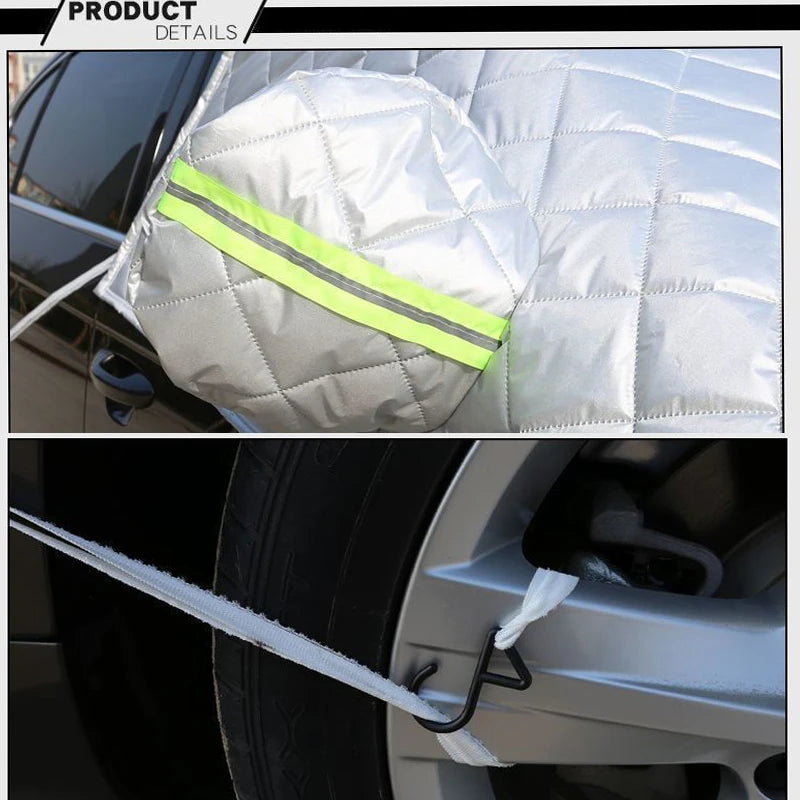 Tailored for Tesla Model 3 Model S Model X Model Y Car Front Windshield Cover Thick Aluminum Film Oxford Cloth Winter Car Cover