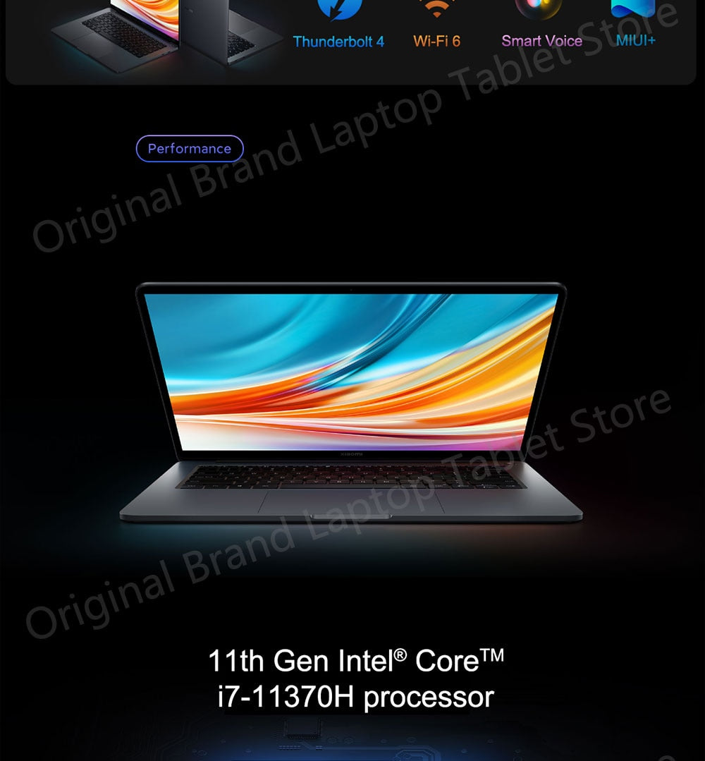 Xiaomi Pro X 14 Gaming Laptop 14 Inch 2.5K 120Hz Ultra Retina Screen Netbook i7-11370H GeForce RTX3050 16GB 512GB Computer