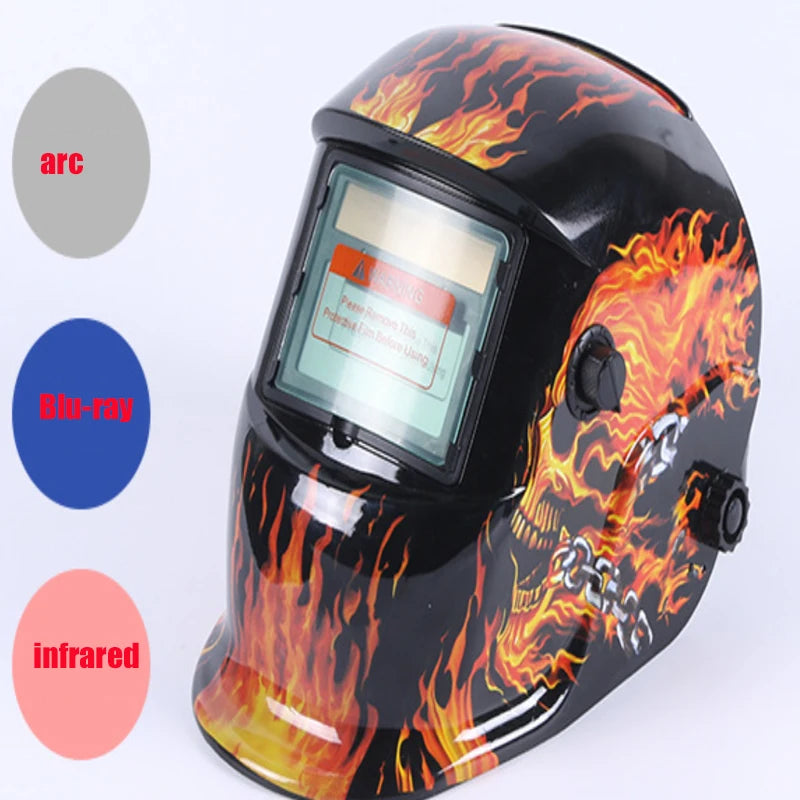 Auto Darkening Helmet Adjustable Range MIG MMA Electric Welding Mask Helmets Welding Lens Caps for Welding Machine Professional