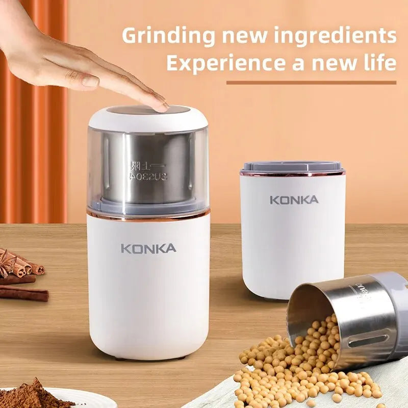 KONKA Mini Portable Spice Food Processor Electric Manual Coffee Bean Grinder Coffee Powder Grinder