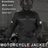 Summer Motorcycle Jackets Men Mesh Breathable Body Armor WithBack Shoulder Elbow Pads Moto Motorbike Racing Riding Clothing Grey