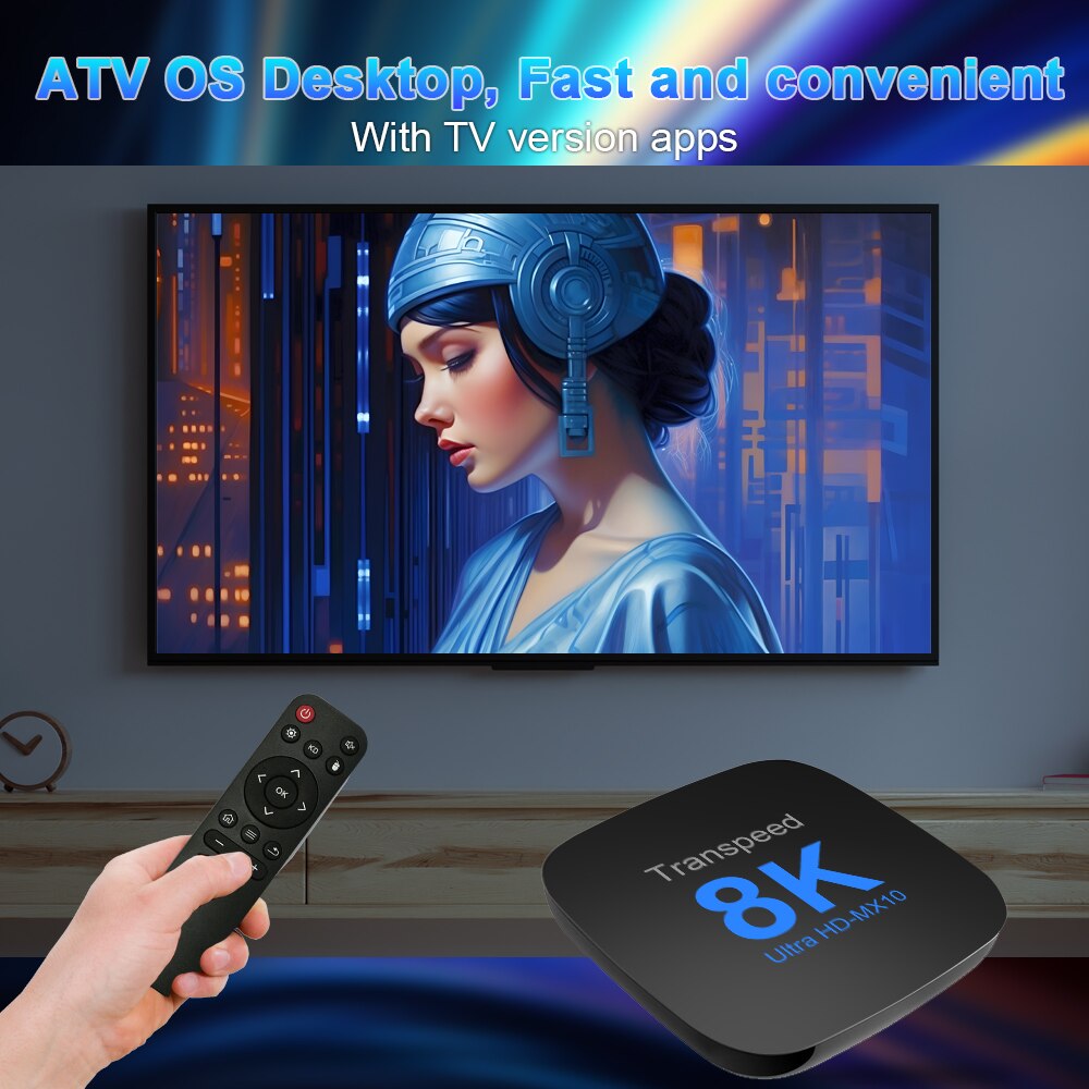 Transpeed Android 13 TV Box Dual Wifi Support 8K Video BT5.0+ RK3528 4K 3D Voice Media Player Set Top Box