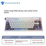 Machenike KT68 Pro Mechanical Keyboard Dynamic Smart Screen Rgb Backlit Hot Swap 68 Keys Gaming Keyboard Twist switch Three Mode