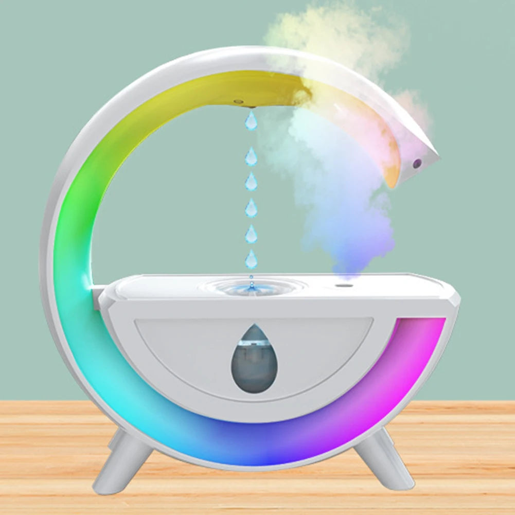 Water Droplet Air Humidifier G Type RGB Night Light Home Fragrance Diffuser Aromatherapy Humidifiers USB Charging for Bedroom