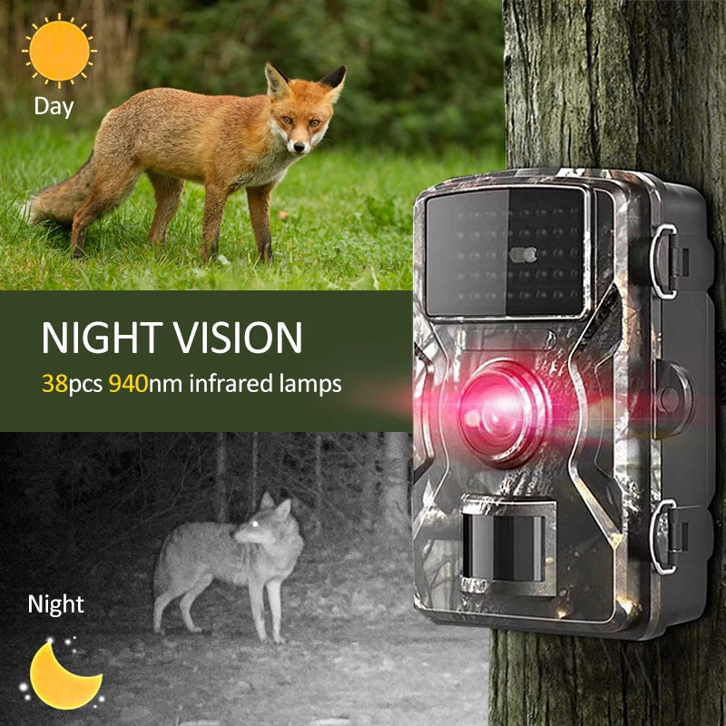 Trail Camera 20MP 1080P Waterproof PIR Infrared Hunting Camera With Night Vision Wildlife Cam Surveillance Tracking Camera 32GB