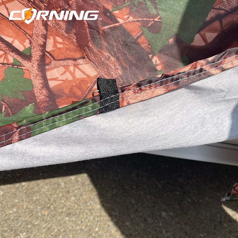 Maple Leaf Camouflage Cotton Car Cover Outdoor Waterproof Sun Auto Hail Winter Protection Frost Exterior Accessories Automobiles