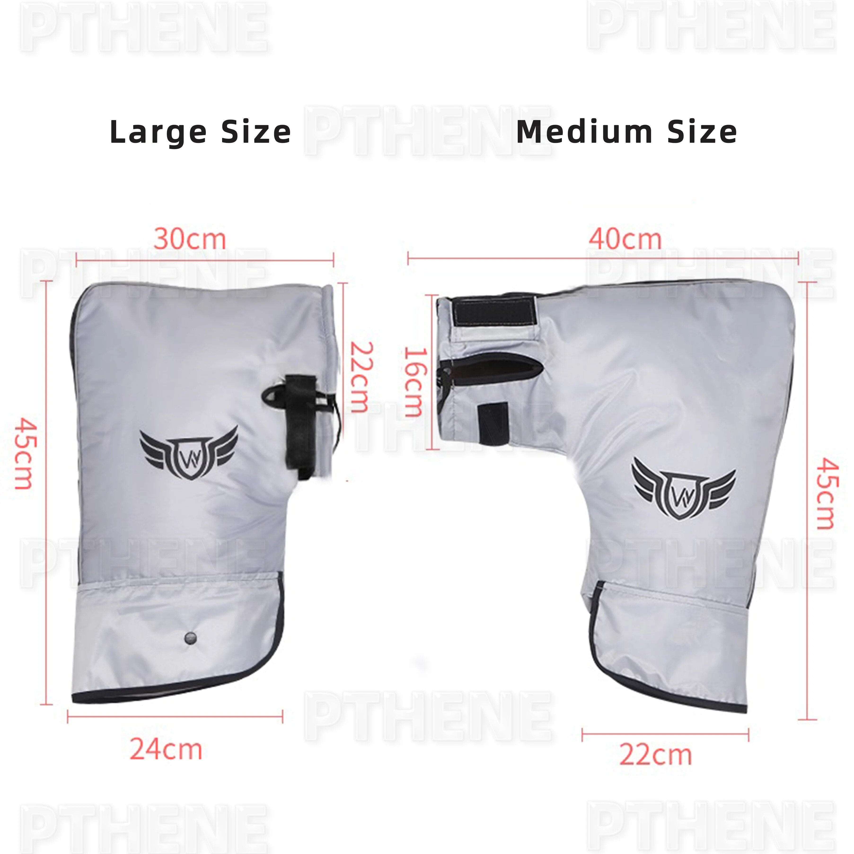 Pthene Motorcycle Scooter Bicycle Windproof Rainproof Winter Keep Warm Hot Protect Handlebar Handle Large Guard Cover Gloves