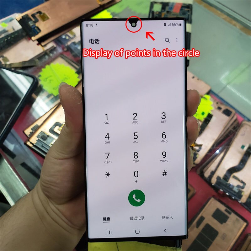 6.8" High Quality Original For Samsung Galaxy S22 Ultra S22U S908 S908B LCD Display Touch Screen Assembly with Small Black Dot