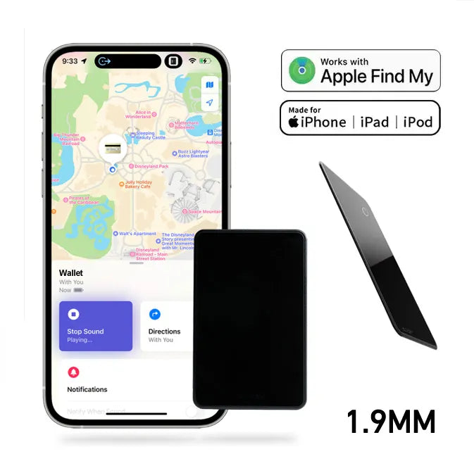 Smart GPS Card Finder Wallet tracker Finder NFC function Find My Tag AirTag Tracker Locator Finder for Iphone iPad Android