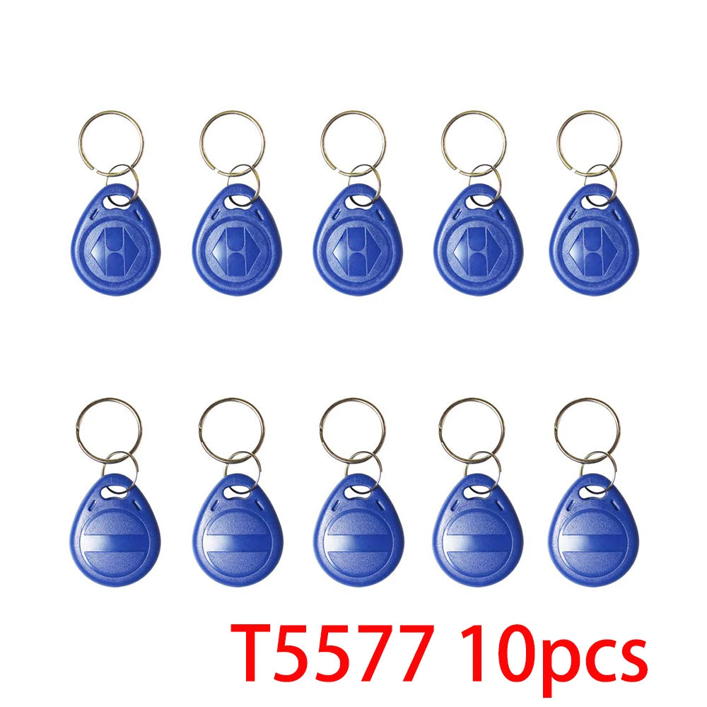 10pcs T5577 125KHz Key Copy Rewritable Writable Rewrite EM ID Keyfobs EM4305  RFID Tag Ring Card Proximity Token Access Duplicat