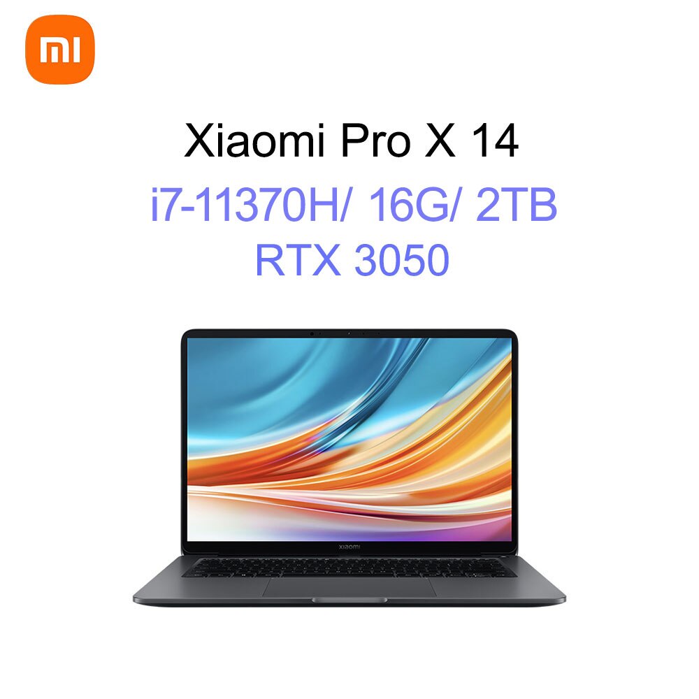 Xiaomi Pro X 14 Gaming Laptop 14 Inch 2.5K 120Hz Ultra Retina Screen Netbook i7-11370H GeForce RTX3050 16GB 512GB Computer