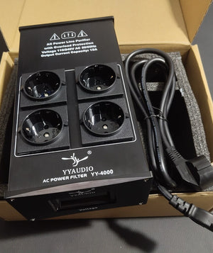 YY AUDIO Top quality HiFi Power Filter audio Noise Filter Power EU Outlets Strip Purifier Speaker noise reduction socket