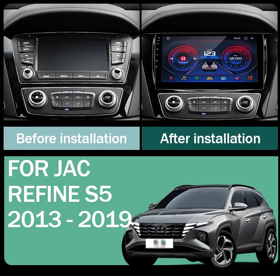 Qualcomm Snapdragon Carplay For JAC Refine S5 2013 - 2019 Navigation GPS Wireless Android Auto Car Stereo HDR Radio 5G Wifi BT