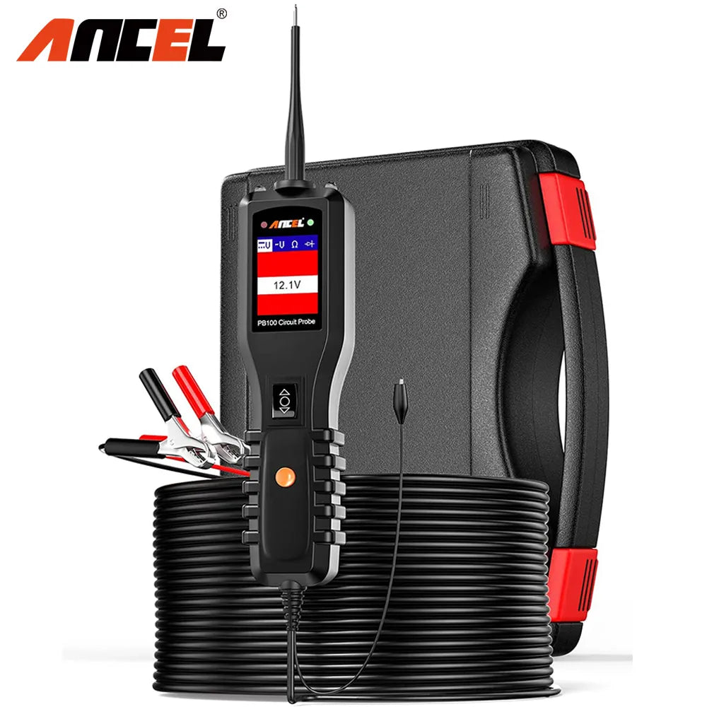 Ancel PB100 Automotive Circuit Tester Inspection Tools Power Circuit Probe Kit 12V 24V Electrical System Mechanical Works Tool