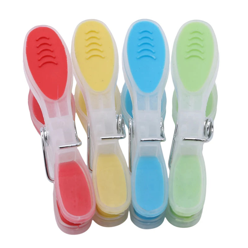 12 Pcs/Pack Soft Laundry Folder Small Drying Clip Plastic Clothespin Windproof Underwear Socks Drying Rack Clothes Peg