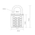 Mini Padlock Push Button 8 Digit Combination Code Lock for Home School Gym Locker Luggage Travel Luggage Case Code Lock