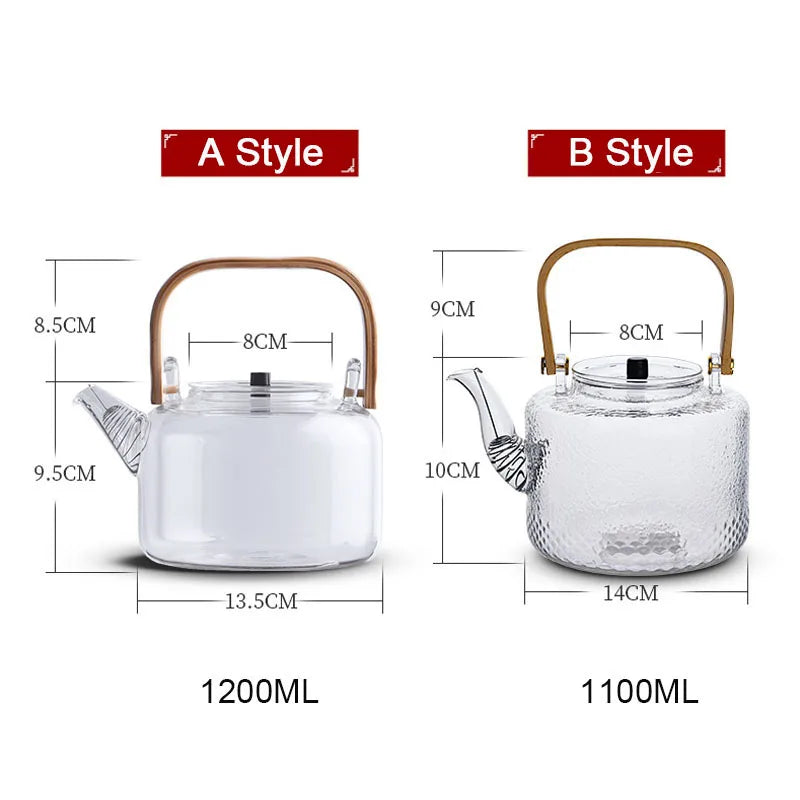 Coffee Mug Cup Warmer 100 Levels Adjustble Electric Heating Pad  1.1/1.2L Heat-Resistant Glass Teapot Water Jug Tea Infuser Gift