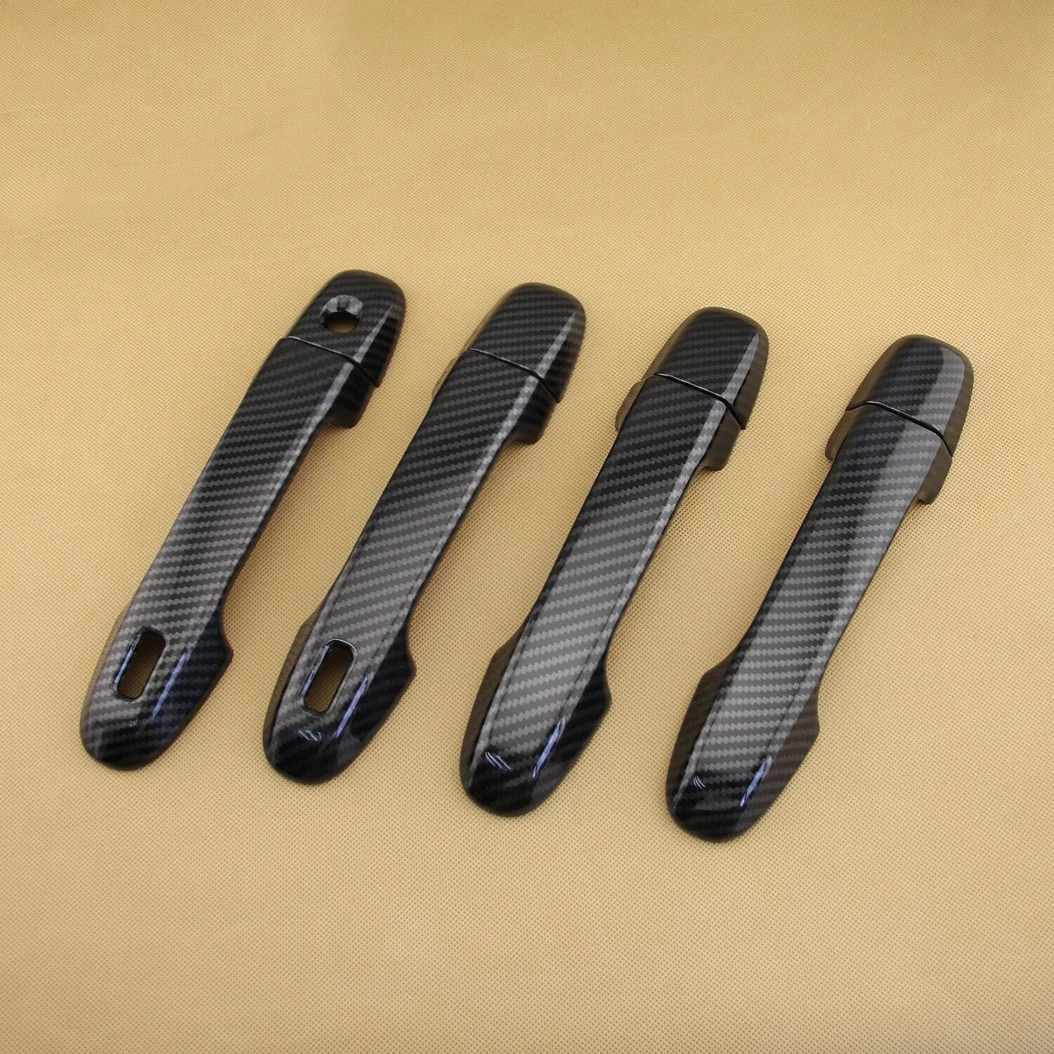 Carbon Fiber Door Handle Cover Trims For Subaru Forester Crosstrek XV Impreza w/ Keyless Entry