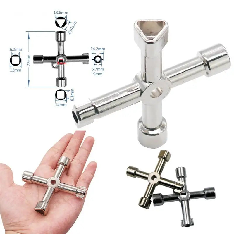 Multi-Size Cruciform Electric Control Cabinet Internal Triangle Key Wrench Elevator Door Water Meter Valve Square Round Hole Key