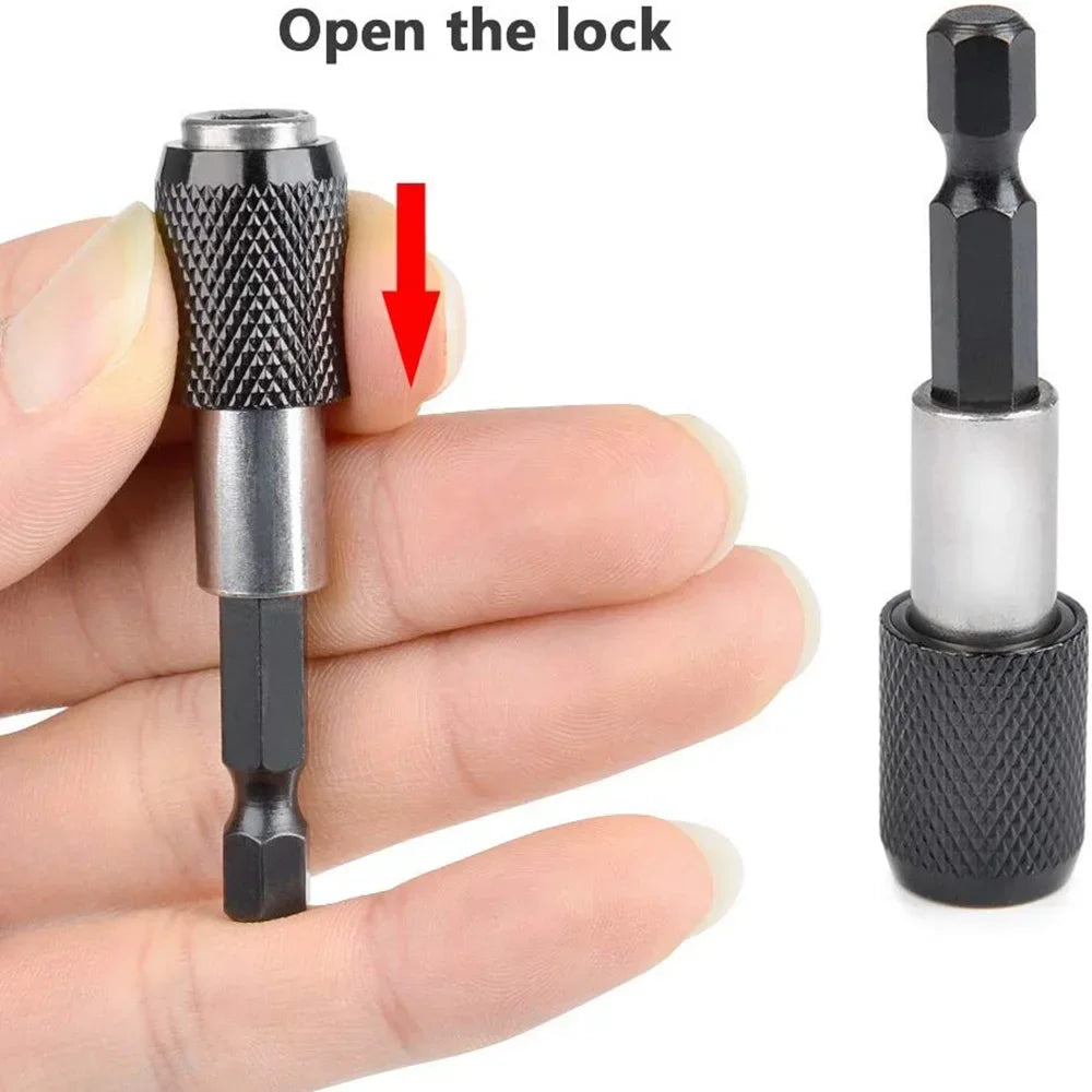 1/4 Inch Hex Shank Quick Release Electric Drill Magnetic Screwdriver Bit Adjustable Extension Holder Bar Shank Power Tool