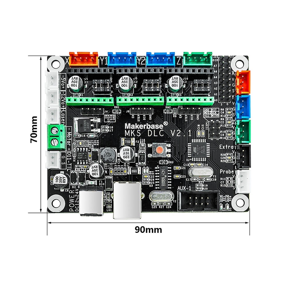 Makerbase MKS DLC Motherboard 3D Printer Writing Machine CNC Engraving Laser Engraving GRBL Control Board