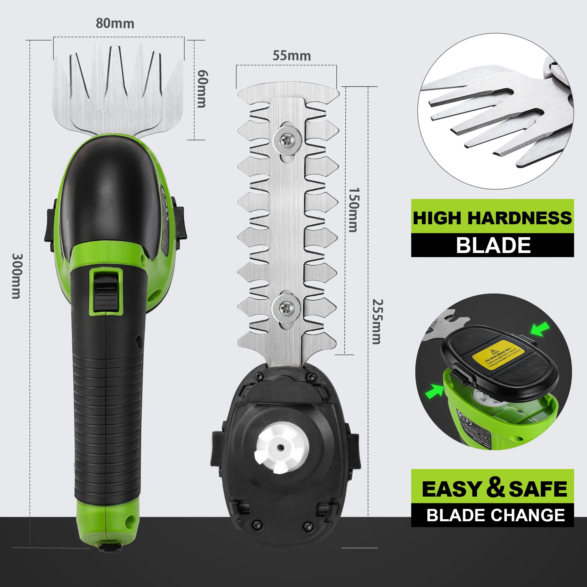 WORKPRO 7.2V/3.6V Hedge Trimmer Electric Trimmer 2 in 1 Cordless Grass Rechargeable Garden Trimmers Tool for Grass Shears Shrub