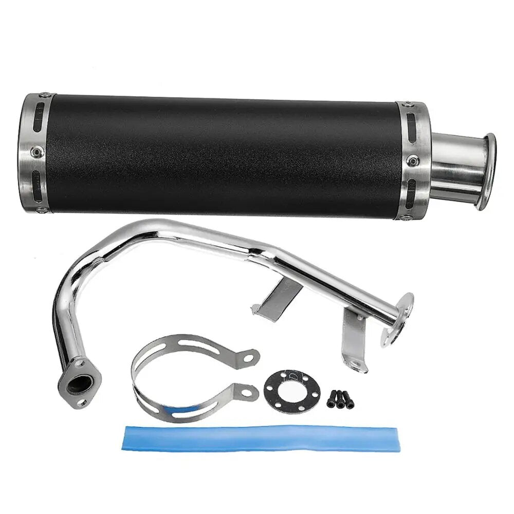 14 Inch Motorcycle Racing Exhaust System Muffler Assembly Stainless steel For GY6 50cc Scooter Dirt Bike