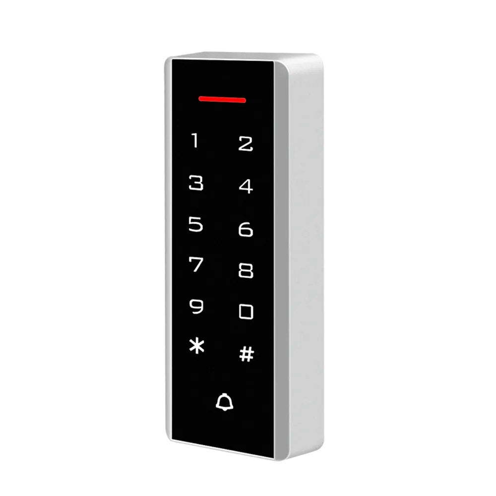 Mini Narrow Size Access Control Keypads RFID Access Controller Touch Door Opener System TK4100 125KHz Key Card Wiegand 2000 User