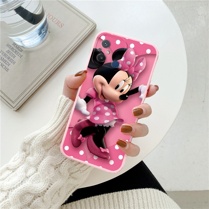 For Redmi 12 C Redmi12C 6.71'' Case Lovely Disney Mickey Mouse Minne Silicone Cover For Xiaomi Redmi 12C Matte Soft Funda Bumper