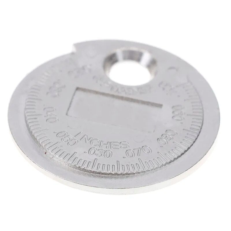 Coin- Type 0.6-2.4mm Spark Plug Gap Gauge Measurement Tool Range Spark Plug Gage Caliber Measuring Tool