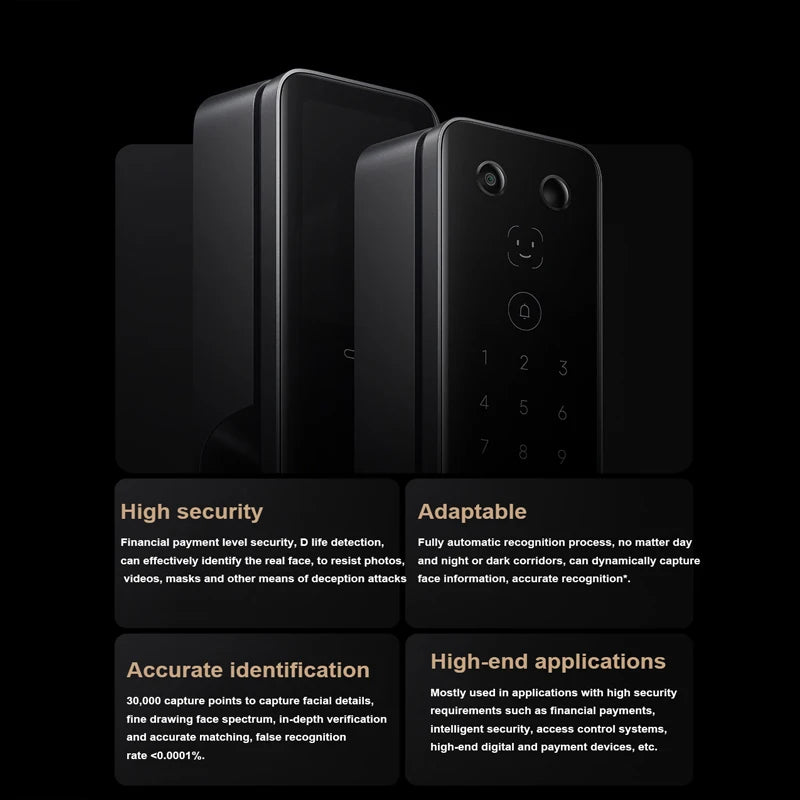 NEW Xiaomi smart door lock M20 Pro AI 3D face recognition door lock visual large screen Smart home fingerprint door lock  M20Pro