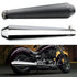 2pc Universal Motorcycle Exhaust Pipe Cafe Racer Modified Tail Exhaust System with Sliding Bracket Matte For Honda/Yamaha/Suzuki