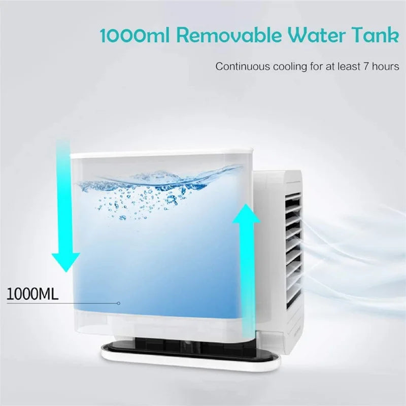 Microhoo Mini Air Conditioner Water Cooling Fan  3 In 1 Touch Screen Timing Artic Cooler Humidifier Desktop Fan For Home Fans