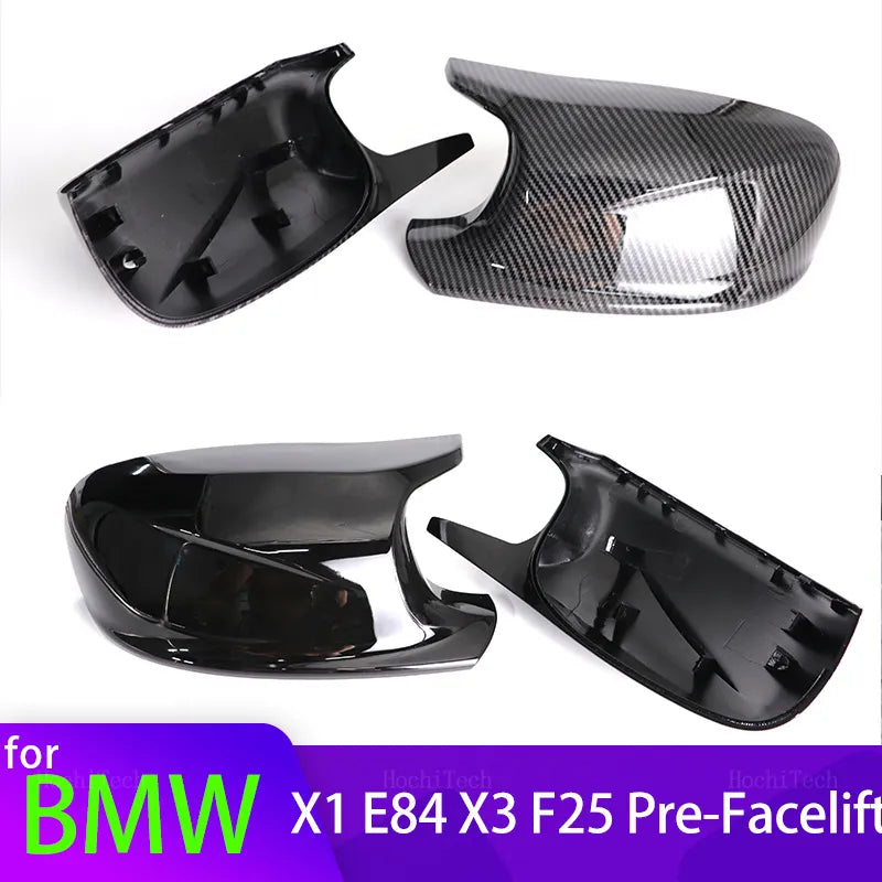 M style Rearview Mirror Cover Cap Carbon Fiber / Black for BMW X3 F25 X1 E84 Pre-LCI 2010 2011 2012 2013 Case