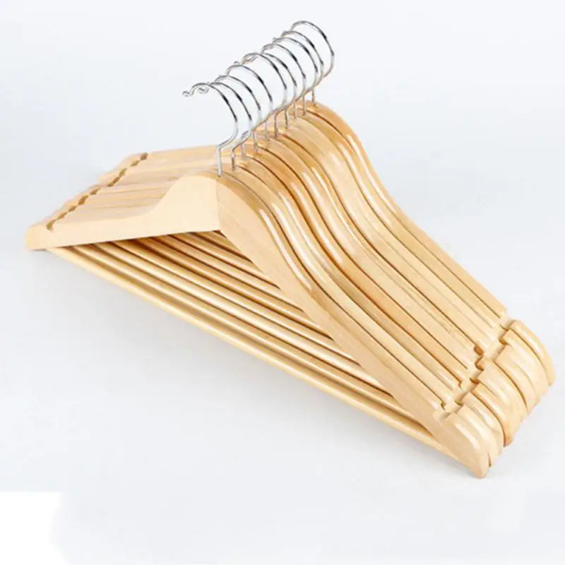 Wooden Clothes Hanger High Quality Solid Wood Hook For Cloth Multifunctional Adult Cloth Drying Rack Wardrobe Clothing Organizer