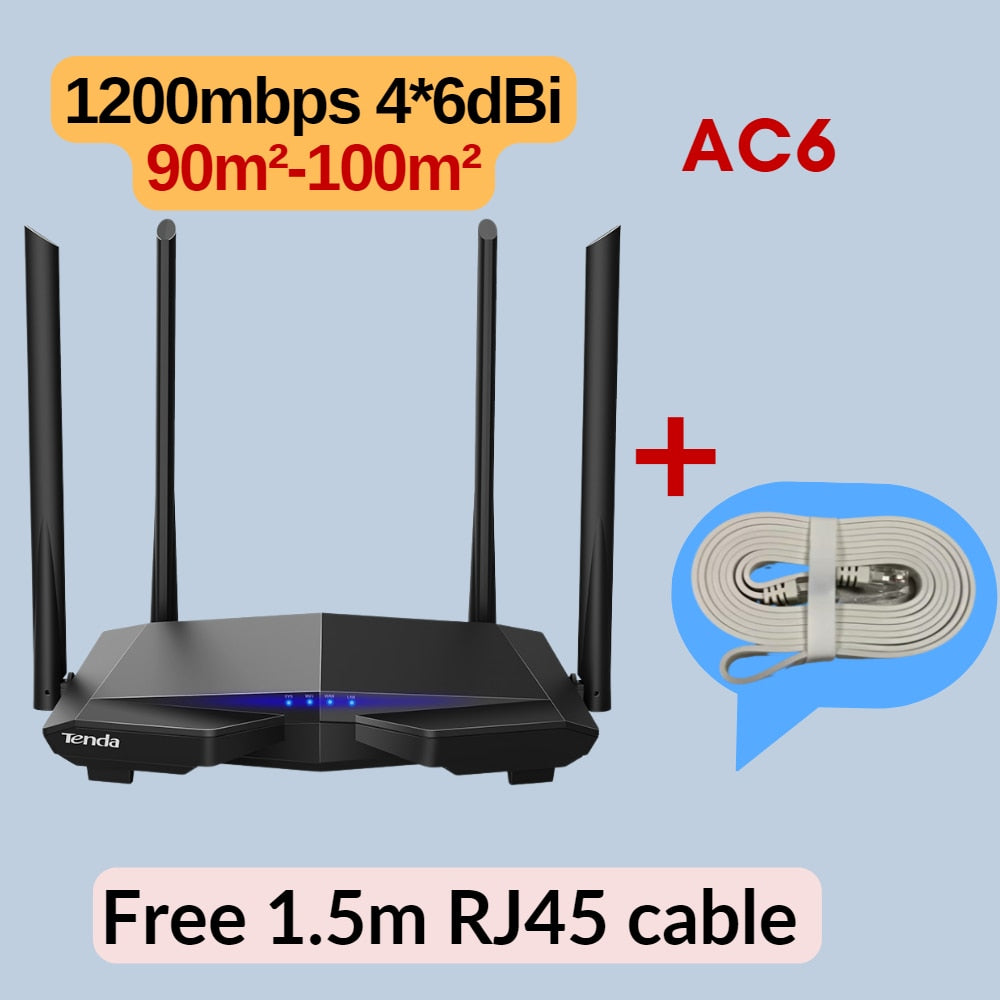 Tenda AC2100 Wifi Router 2100mbps Gigabit Dual Band Wifi Repeater Router Powered by 4X4 MU-MIMO 1GHz CPU PK Xiaomi wifi Router
