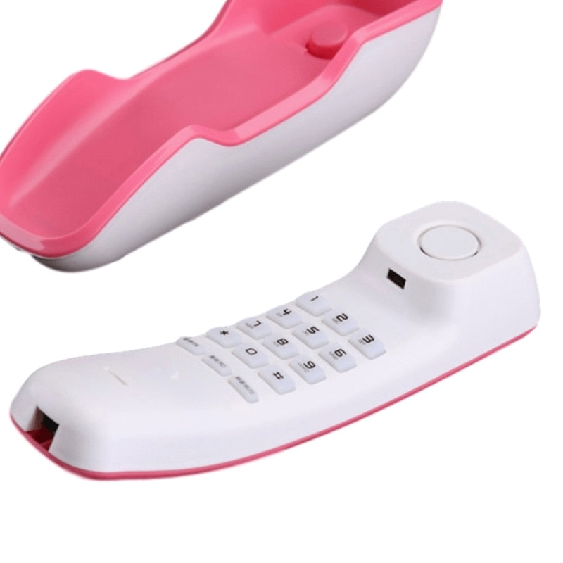 A061 Landline Telephone Sleek Wall Hanging- Design 2 in 1 Push Button Phone for Modern Homes and Offices LX9A