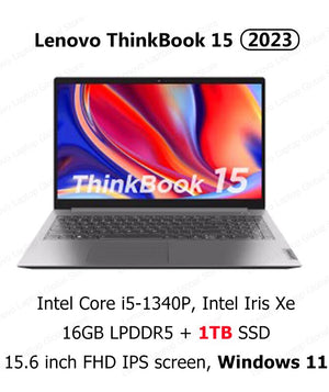 Lenovo ThinkBook 15 2023 Laptop 13th Gen Core i5-1340P Intel Iris Xe 16GB+512G/1T/2TB SSD 15.6-Inch FHD IPS Screen Notebook PC