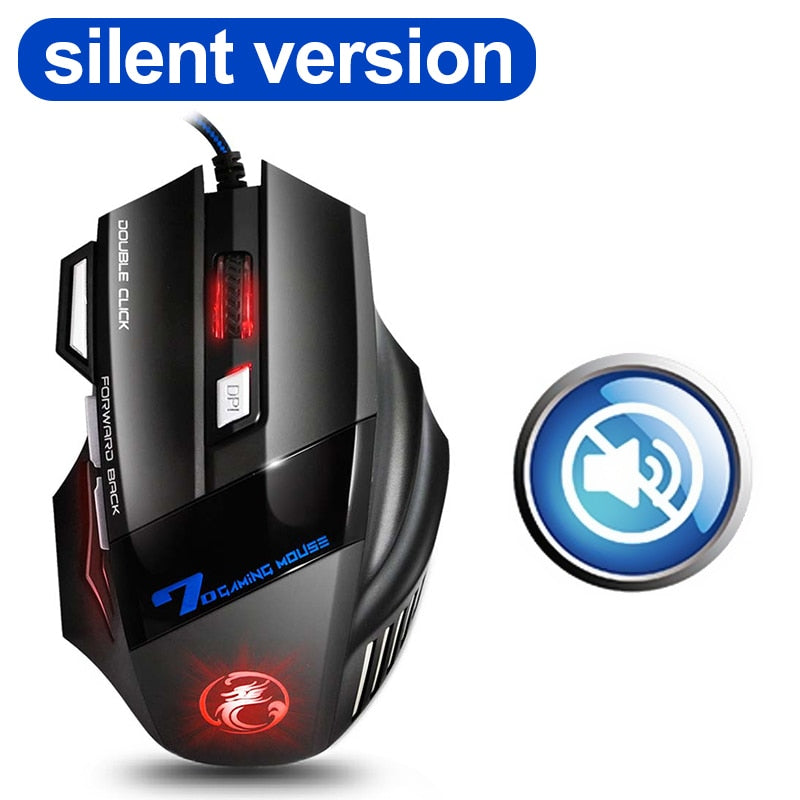 Wired Gaming Mouse Gamer USB Ergonomic Mause RGB 5500 DPI Silent Mice With LED Backlight 7 Button Computer Mouse For PC Laptop