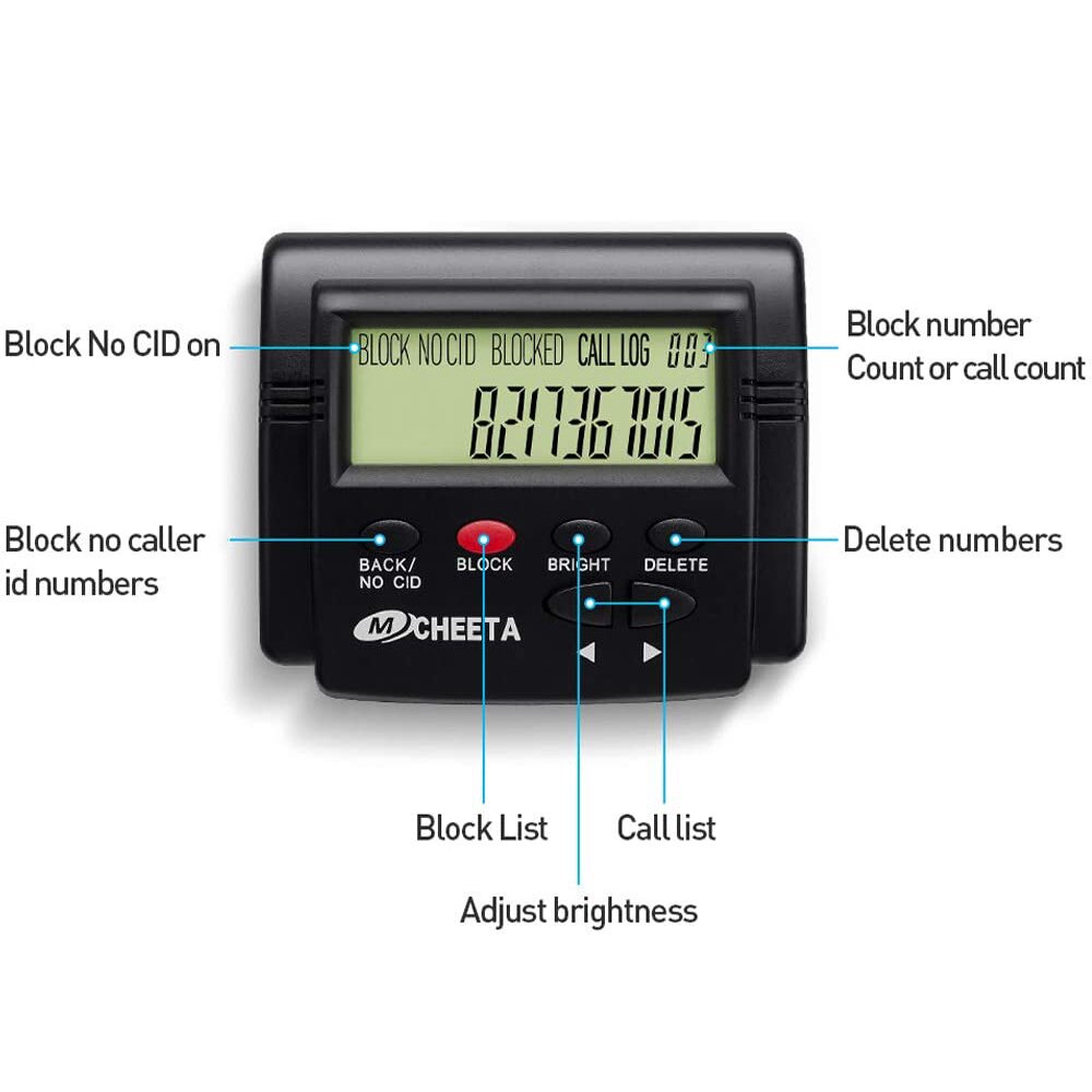 Call Blocker for Landline Phones,Premium Phones with Call Blocking, One Touch Number Block Device, Block Unwanted Nuisance Calls