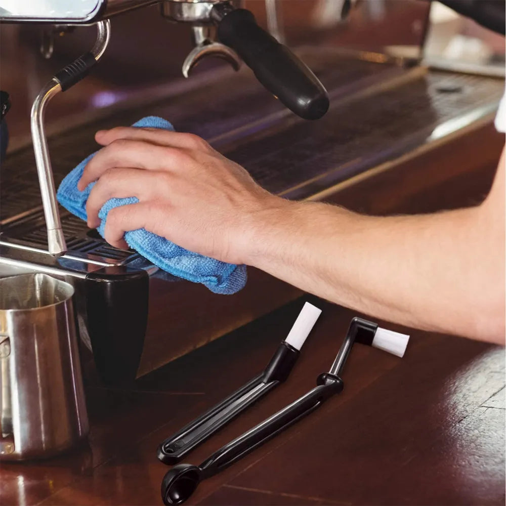 5Pcs Coffee Brush Set Espresso Brush Kit Include Wooden Coffee Grinder Machine Cleaning Brush and Nylon Espresso Brush