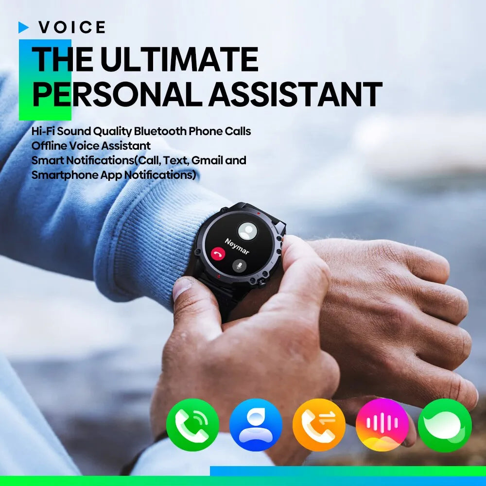 New Zeblaze Vibe 7 Lite Voice Calling Smart Watch Large 1.47 Inch IPS Display 100+ Sports Modes 24H Health Monitor Smartwatch