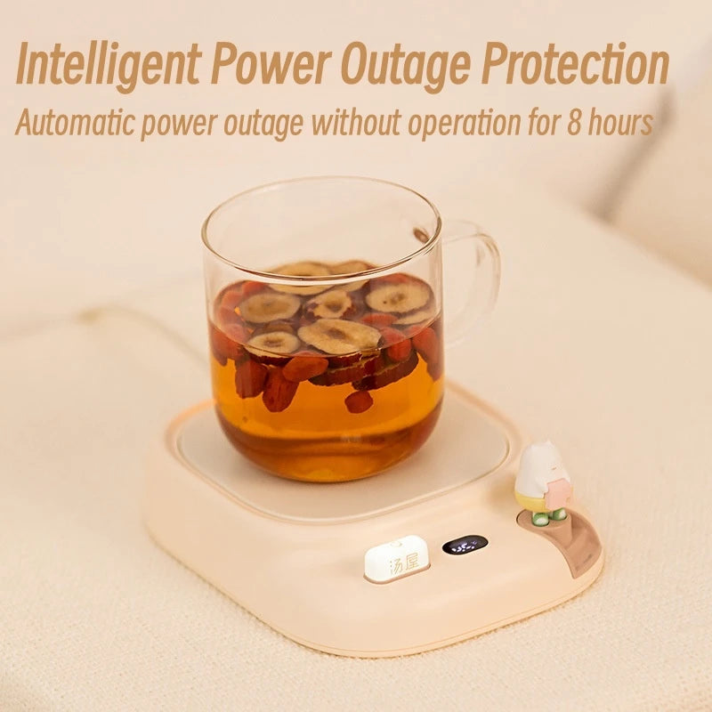 220V Coffee Mug Warmer Electric Cup Heater 4 Temperature Settings Heating Coaster for Tea Milk Water Warming Pad Timed Shutdown